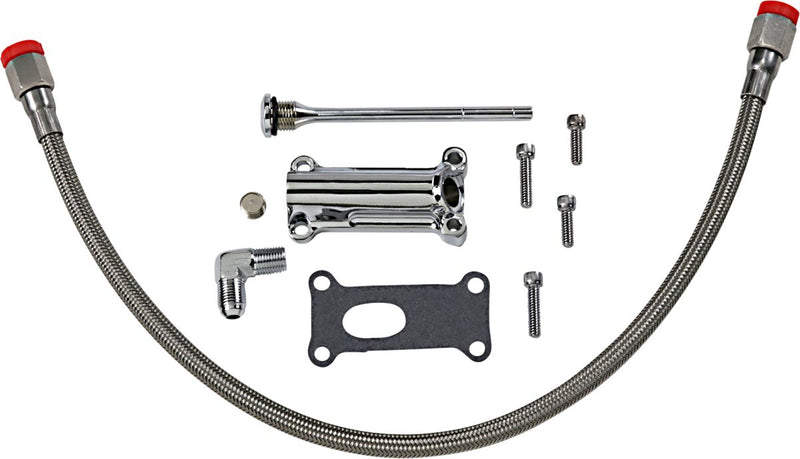 Drag Specialties Chrome Engine Oil Spout Kit for 2002-2006 Harley-Davidson Touring Motorcycles