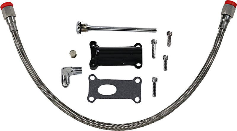 Drag Specialties Black Engine Oil Spout Kit for 2002-2006 Harley-Davidson Touring Motorcycles