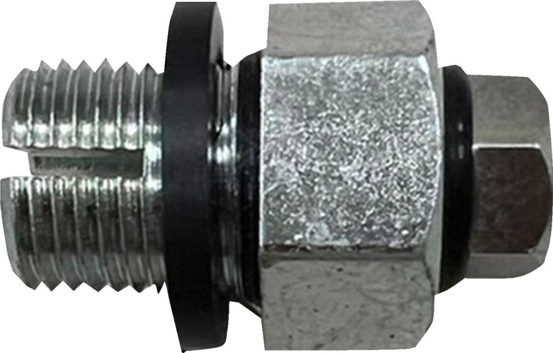 Drag Specialties Oversized Drain Plug Black Silver Piggyback Oil Reservoir Steel