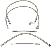 Drag Specialties Stainless Steel Braided Oil Line Kit Chrome Silver #606007