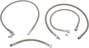 Drag Specialties Stainless Steel Braided Oil Line Kit Chrome Silver #606008