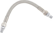 Drag Specialties Universal Stainless Steel Braided Oil Line Chrome Silver