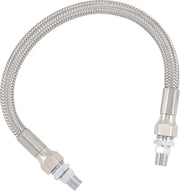 Drag Specialties Universal Stainless Steel Braided Oil Line Chrome Silver