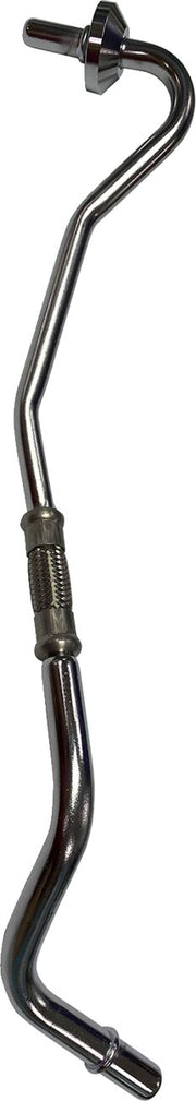 Drag Specialties Chrome Oil Line Silver Return Line