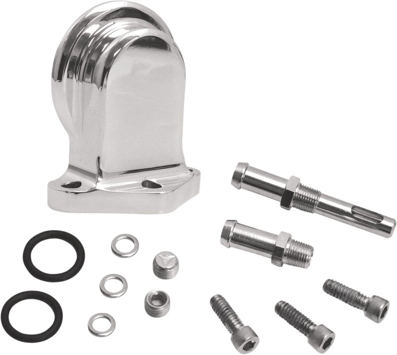 S&S Cycle Oil Filter Mounting Bracket Kit Polished Silver Billet Aluminium
