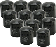S&S Cycle Oil Filter Black Canister Steel 12 Pack #310-0241