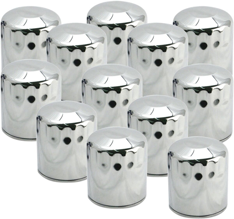 S&S Cycle Oil Filter Chrome Silver Canister Steel 12 Pack #310-0242