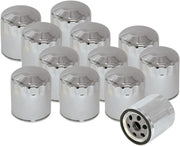 S&S Cycle Oil Filter Chrome Silver Canister Steel 12 Pack #310-0240