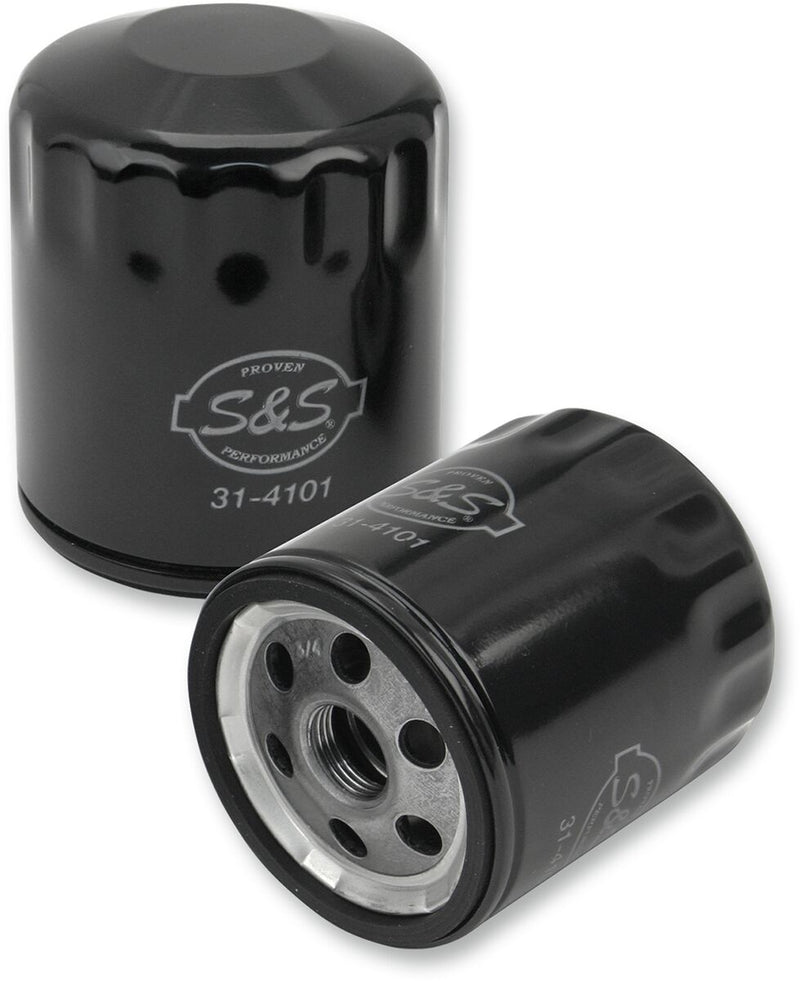 S&S Cycle Oil Filter Black Canister Steel #31-4101