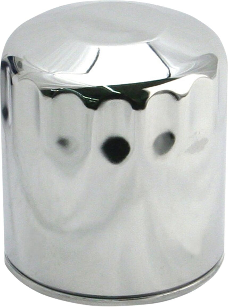 S&S Cycle Oil Filter Chrome Silver Canister Steel #31-4104