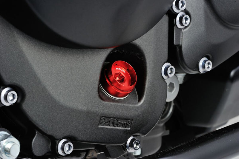 Daytona Bullet Oil Filler Cap Red Aluminium Each