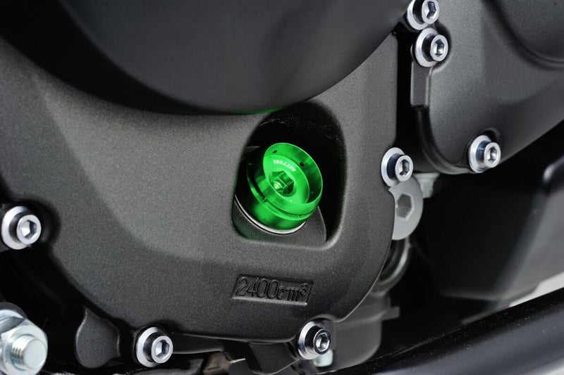 Daytona Bullet Oil Filler Cap Green Aluminium Each