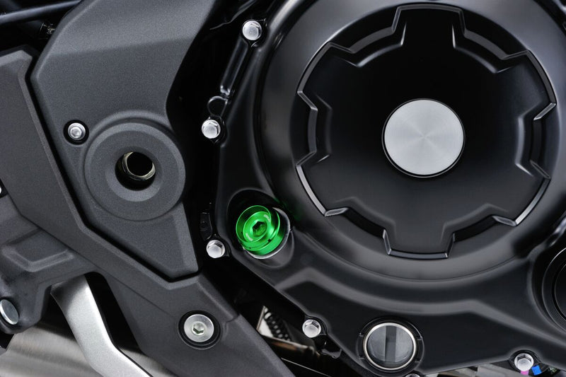 Daytona Bullet Oil Filler Cap Green Aluminium Each