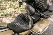 Mustang One-Piece Deluxe 2-Up Touring Seat Black 2-Up Seat Each