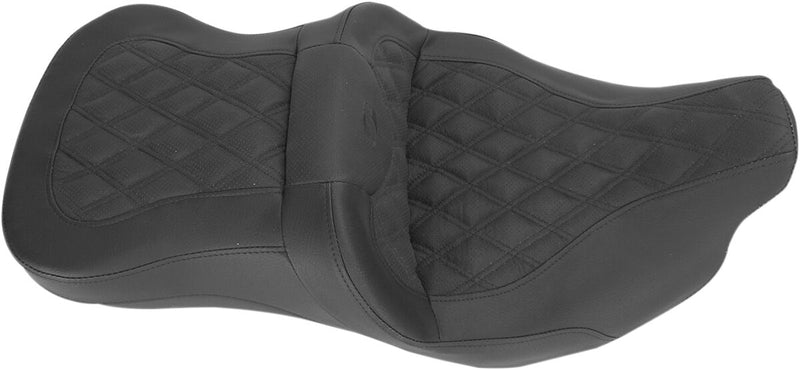 Saddlemen Heated Road Sofa LS Seat for 2008-2025 Harley-Davidson Touring and 2009-2013 Harley-Davidson Trikes
