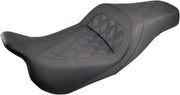 Saddlemen Slim-LS Seat for 2008-2025 Harley-Davidson Touring and 2009-2013 Harley-Davidson Trikes Black Fitment Harley-Davidson #808-07B-162