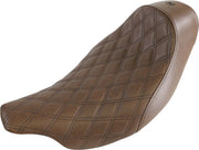Saddlemen Brown Renegade Lattice-Stitch Solo Seat for 2008-2025 Harley-Davidson Touring Models #808-07B-002BLS