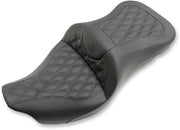 Saddlemen Road Sofa Lattice Stitch Extended Reach Seat w/o Backrest for 2008-2025 Harley-Davidson Touring and 2009-2013 Harley-Davidson Trikes Black #808-07B-184