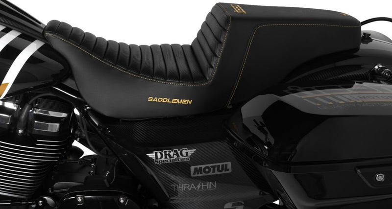 Saddlemen Black Step Up TR Seat for 2008-2025 Harley-Davidson Touring Models #808-07B-171