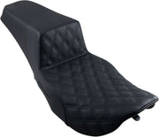 Saddlemen Black Step-Up with Lattice-Stitched Driver Seat for 1997-2007 Harley-Davidson Road King and 2006-2007 Harley-Davidson Street Glide Motorcycles #897-06-172
