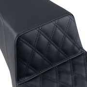 Saddlemen Black Step-Up with Lattice-Stitched Driver Seat for 1997-2007 Harley-Davidson Road King and 2006-2007 Harley-Davidson Street Glide Motorcycles #897-06-172