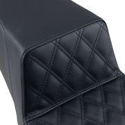 Saddlemen Black Step-Up with Lattice-Stitched Driver Seat for 1997-2007 Harley-Davidson Road King and 2006-2007 Harley-Davidson Street Glide Motorcycles