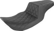 Saddlemen Black Lattice Stitch Step-Up Seat for 1997-2007 Harley-Davidson Road King and 2006-2007 Harley-Davidson Street Glide Motorcycles