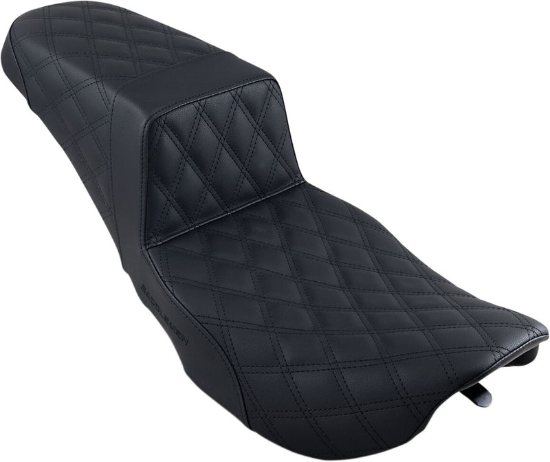 Saddlemen Black Lattice Stitch Step-Up Seat for 1997-2007 Harley-Davidson Road King and 2006-2007 Harley-Davidson Street Glide Motorcycles