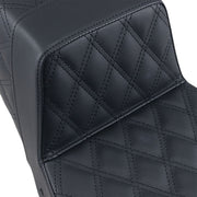 Saddlemen Black Lattice Stitch Step-Up Seat for 1997-2007 Harley-Davidson Road King and 2006-2007 Harley-Davidson Street Glide Motorcycles