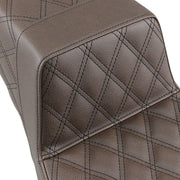 Saddlemen Brown Lattice Stitch Step-Up Seat for 1997-2007 Harley-Davidson Road King and 2006-2007 Harley-Davidson Street Glide Motorcycles