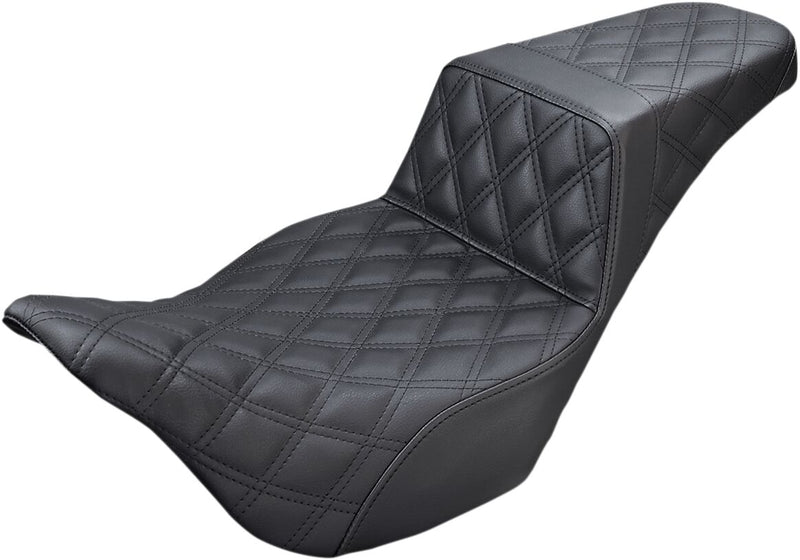 Saddlemen Black Lattice Stitch Step-Up Seat for 2008-2025 Harley-Davidson Touring Models