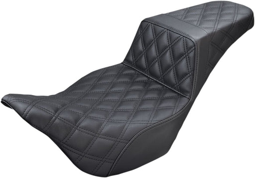 Saddlemen Black Lattice Stitch Step-Up Seat for 2008-2025 Harley-Davidson Touring Models