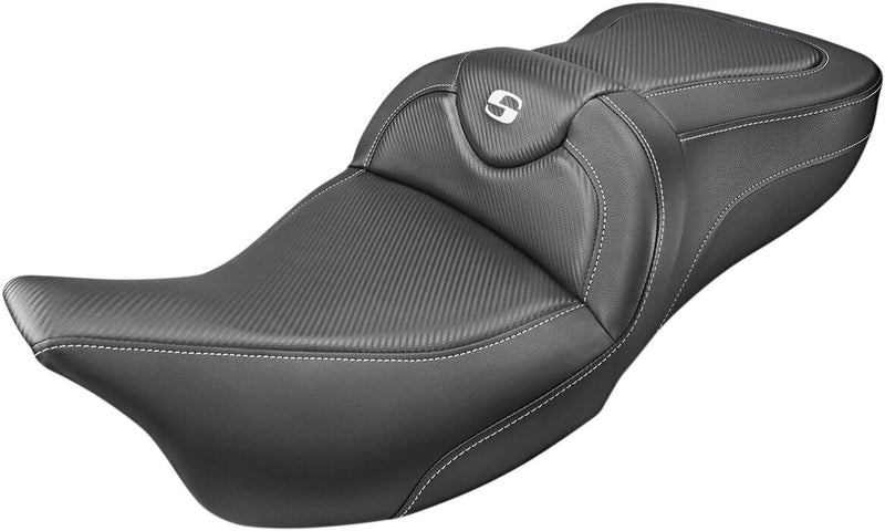 Saddlemen Black Road Sofa CF Seat for 2008-2025 Harley-Davidson Touring Models #808-07B-185