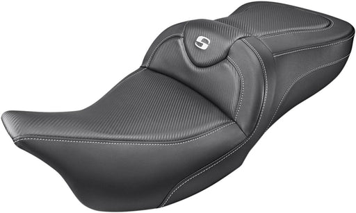 Saddlemen Black Road Sofa CF Seat for 2008-2025 Harley-Davidson Touring Models