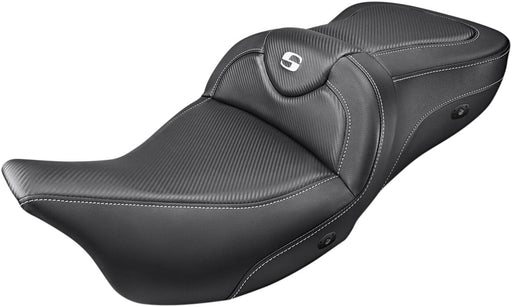 Saddlemen Heated Road Sofa CF Seat for 2008-2025 Harley-Davidson Touring Models