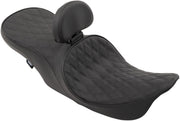 Drag Specialties Forward Positioned 2-Up Low Profile Touring Leather Seat #0801-1169
