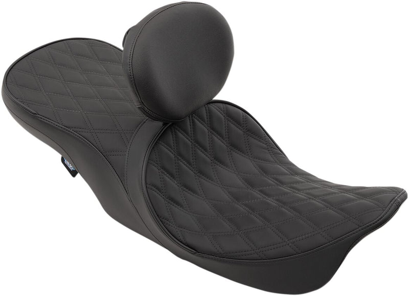 Drag Specialties Forward Positioned 2-Up Low Profile Touring Leather Seat #0801-1169