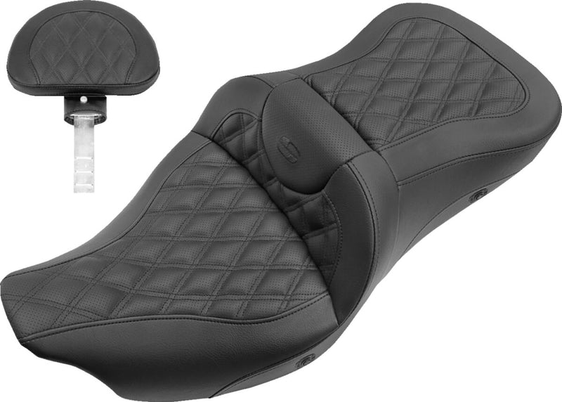 Saddlemen Lattice Stitch Roadsofa Heated Seat for 2008-2025 Harley-Davidson Touring Models