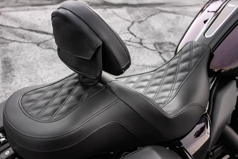 Saddlemen Lattice Stitch Roadsofa Heated Seat for 2008-2025 Harley-Davidson Touring Models