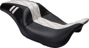 Le Pera Outcast GT Seat Black White Full-Length Vinyl