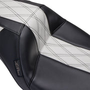 Le Pera Outcast GT Seat Black White Full-Length Vinyl Each