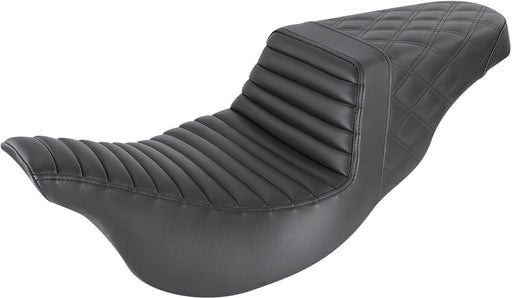 Saddlemen Black Lattice Stitch Step Up Seat for 2008-2024 Harley-Davidson Touring Models