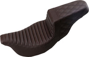 Saddlemen Brown Lattice Stitch Step Up Seat for 2008-2024 Harley-Davidson Touring Models