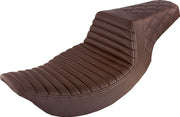 Saddlemen Tuck N Roll Lattice Stitch Step Up Seat for 1997-2007 Harley-Davidson Road King and 2006-2007 Harley-Davidson Street Glide Motorcycles Brown