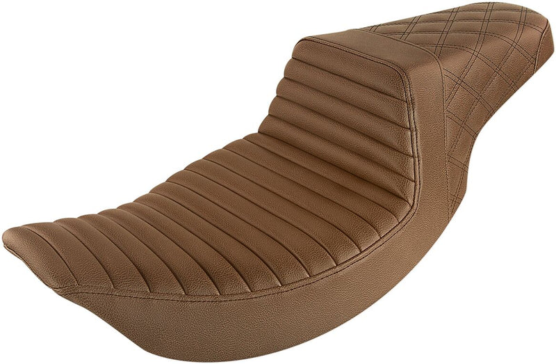 Saddlemen Tuck N Roll Lattice Stitch Step Up Seat for 1997-2007 Harley-Davidson Road King and 2006-2007 Harley-Davidson Street Glide Motorcycles