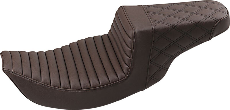 Saddlemen Tuck N Roll Lattice Stitch Step Up Seat for 1997-2007 Harley-Davidson Road King and 2006-2007 Harley-Davidson Street Glide Motorcycles