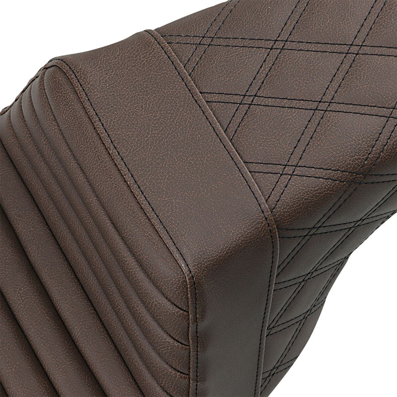 Saddlemen Tuck N Roll Lattice Stitch Step Up Seat for 1997-2007 Harley-Davidson Road King and 2006-2007 Harley-Davidson Street Glide Motorcycles
