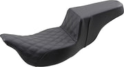 Saddlemen Black Lattice Stitched Step Up Seat for 2008-2025 Harley-Davidson Touring Models #808-07B-172E