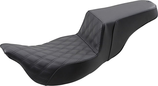 Saddlemen Black Lattice Stitched Step Up Seat for 2008-2025 Harley-Davidson Touring Models