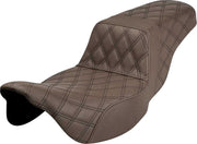 Saddlemen Brown Lattice Stitched Step Up Seat for 2008-2025 Harley-Davidson Touring Models Black| Brown #808-07B-175BREX